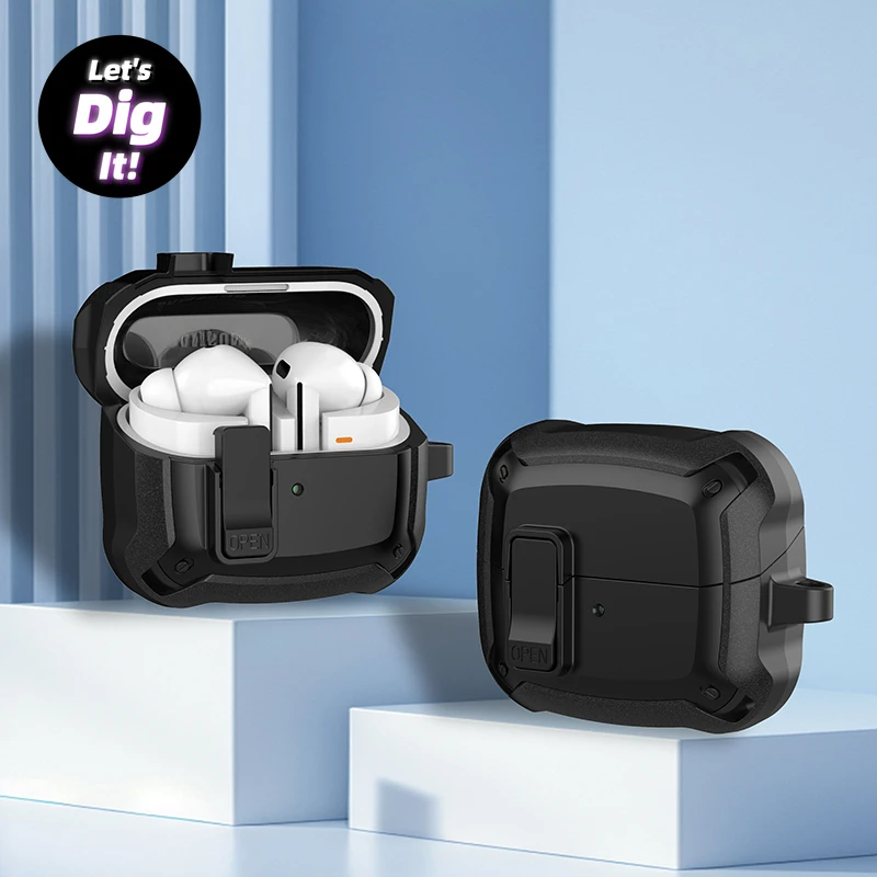 Чехол с замком безопасности для Samsung Galaxy Buds3 Pro роскошный чехол наушников