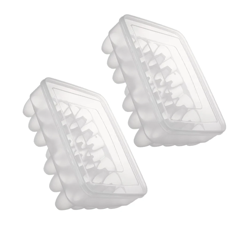 

2pcs Plastic Egg Containers 34 Grid Eggs Storage Boxes Refrigerator Egg Holders