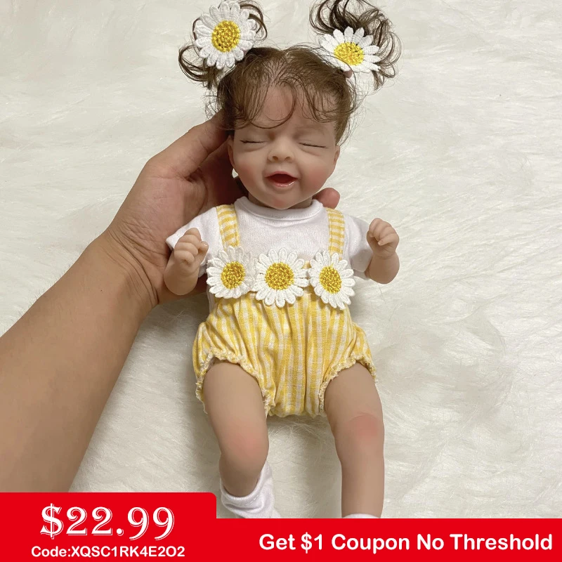 

Reborn Baby Dolls Princess Salia Painted Finished Lovely Girls Reborn Toddler Girl 12.5 Inch Rooted Hair Toy for Girls Gift