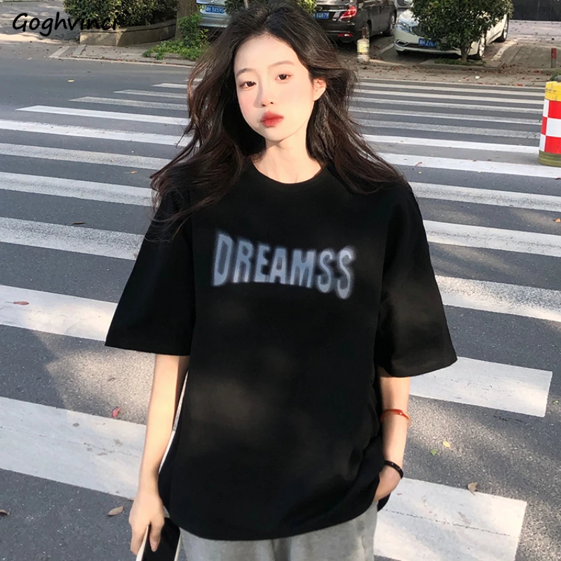 5 Quarter Sleeve T-shirts Women Letter Print Stylish Loose Summer Chic  Minority Cozy Casual All-match Korean Style O-neck Basic - купить по  выгодной цене | AliExpress