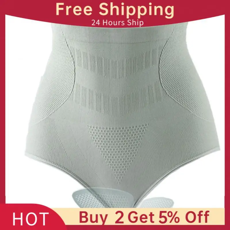 

High Waist Oversize Panties Underwear For Women Graphene Crotch Breathable Waist Tuck Bag Hip Lift Shaper Briefs Thin Head