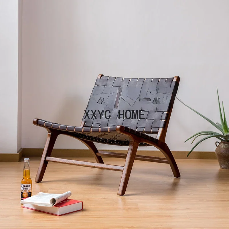 Фото Sofá Recinable Un Solo asiento para estar, silla nórdica madera maciza, simplicidad moderna, oceniza, №3
