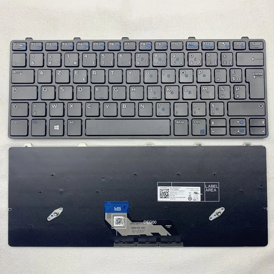 

French Laptop Keyboard For Dell Latitude 3180 3189 3190 3380 Black FR Azerty Layout