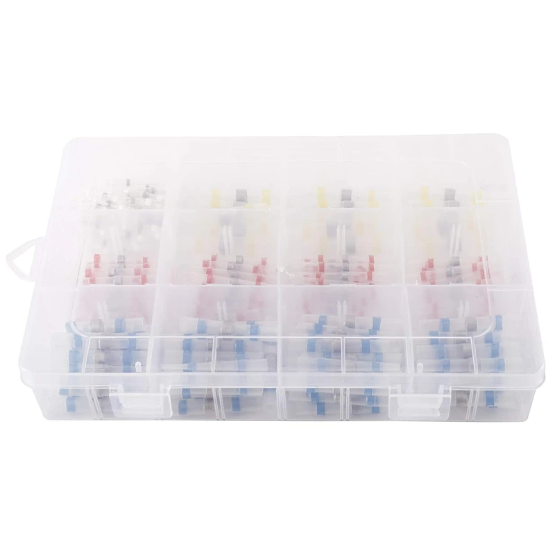 

200PCS Solder Seal Wire Connectors Kit Insulated Electrical Wire Terminals