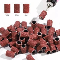 100pcs electric drill sand brands for grinding removal refillable nail art sand cutter for manicure pedicure ring bits
