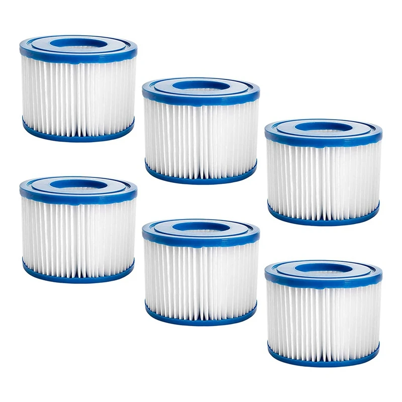 

6 Piece Pool Filters Cartridges For Bestway Saluspa Intex Inflatable Hot Tub Pump Replace 58323E 58324 Accessories Parts