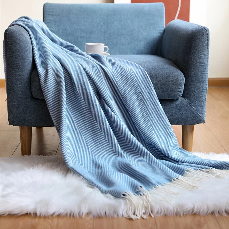 

Yaapeet 100% Acrylic Throw Blanket thick Decorative Knitted Throw Blankets with fringes tassels for Couch, Bed, Sofa, Travel