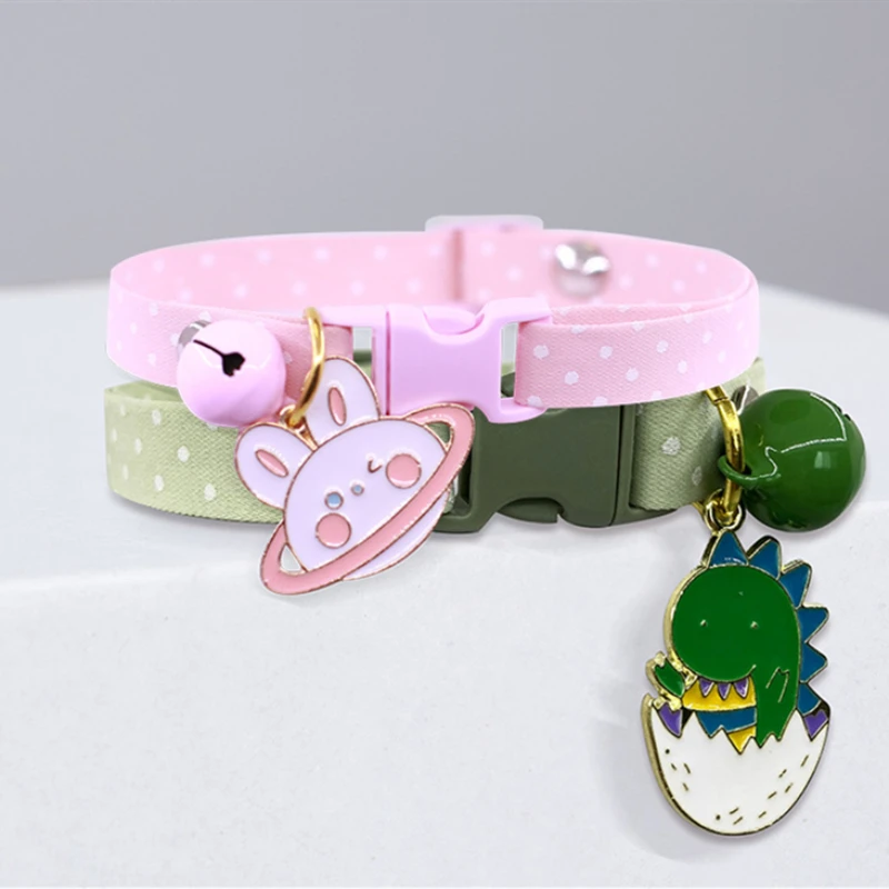 

Cute Dog Cat Collar Adjustable Buckle Bells Collar Reflective Colorful Bell Collar Small Dogs Pet Accessories Pet Supplies