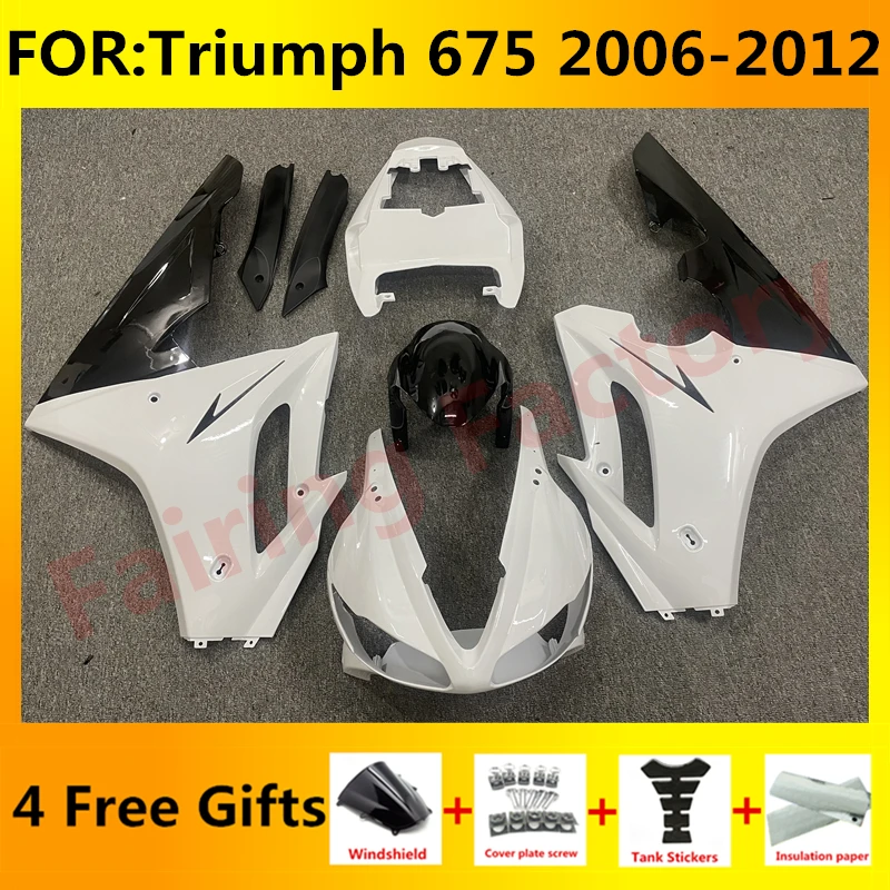 

Motorcycle ABS Fairings Kit Fit for Triumph Daytona 675 675R 2006 2007 2008 2009 2010 2011 2012 Bodywork fairing set black white