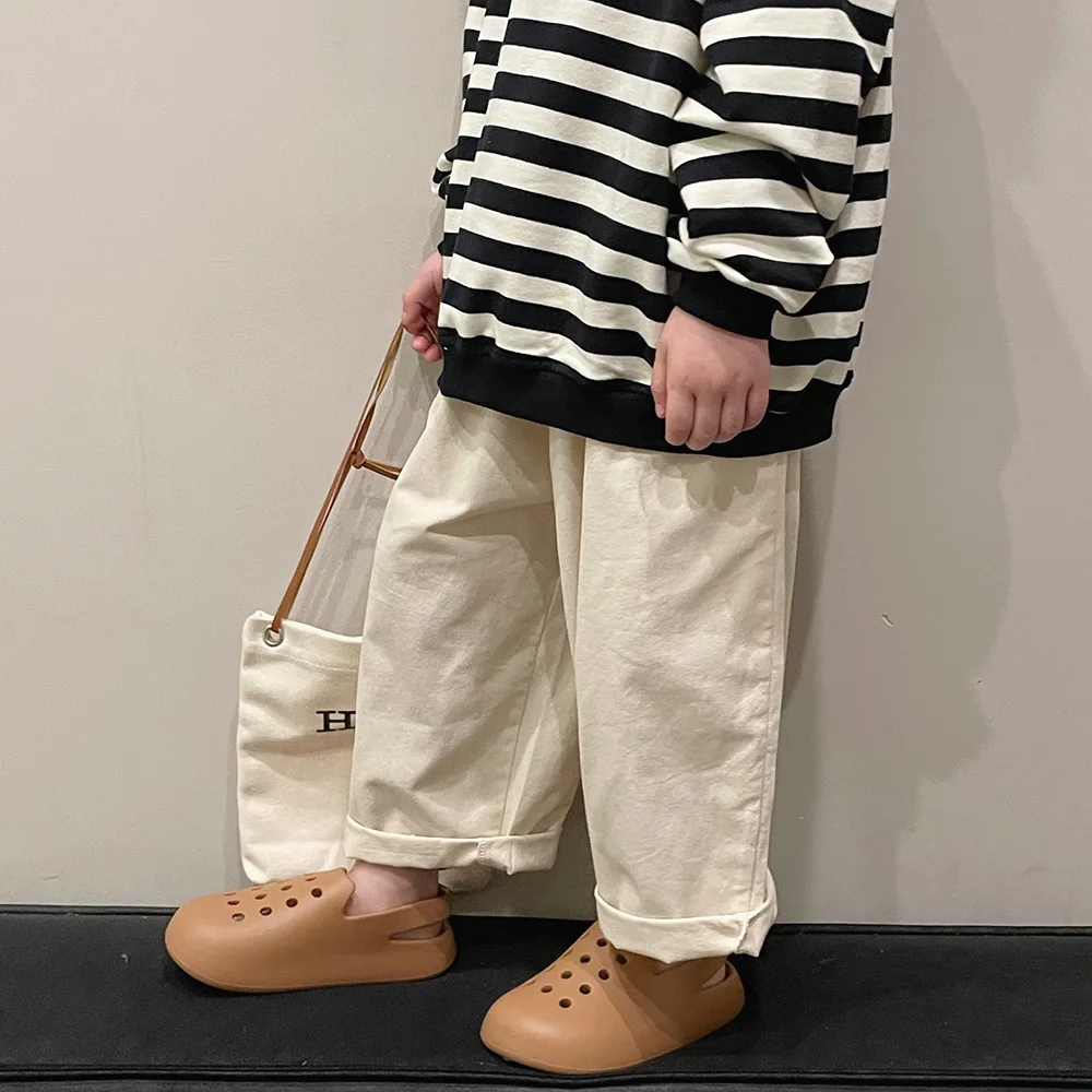 

Korean style Girls loose all-match Trousers 1-7 Years Children brief casual Wide Leg Pants