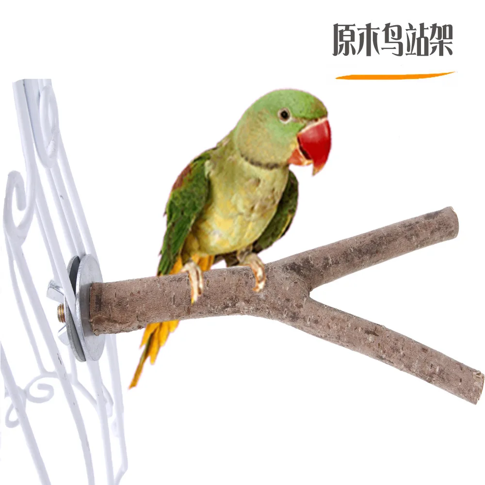 

Pet Bird Solid Wood Stand Parrot Bites Solid Wood Stand Bird Pole.