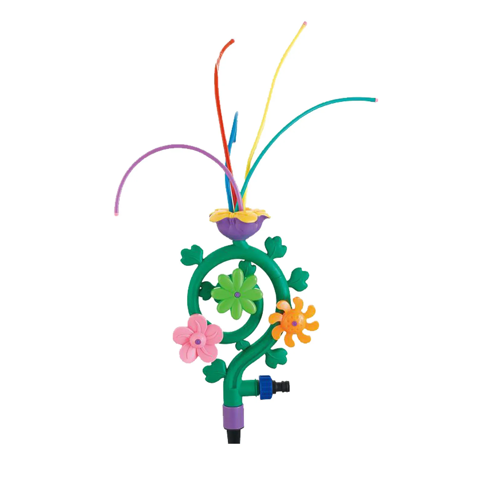 

Flower Sprinkler Toy Backyard Rotating Sprinkler With Swing Tube Splashing Toy For Summer Outside Garden Lawn Water Toys Gifts