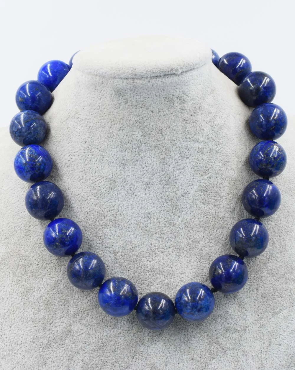 

lapis lazuli blue round 14-20mm necklace 18inch wholesale beads nature woman 2017