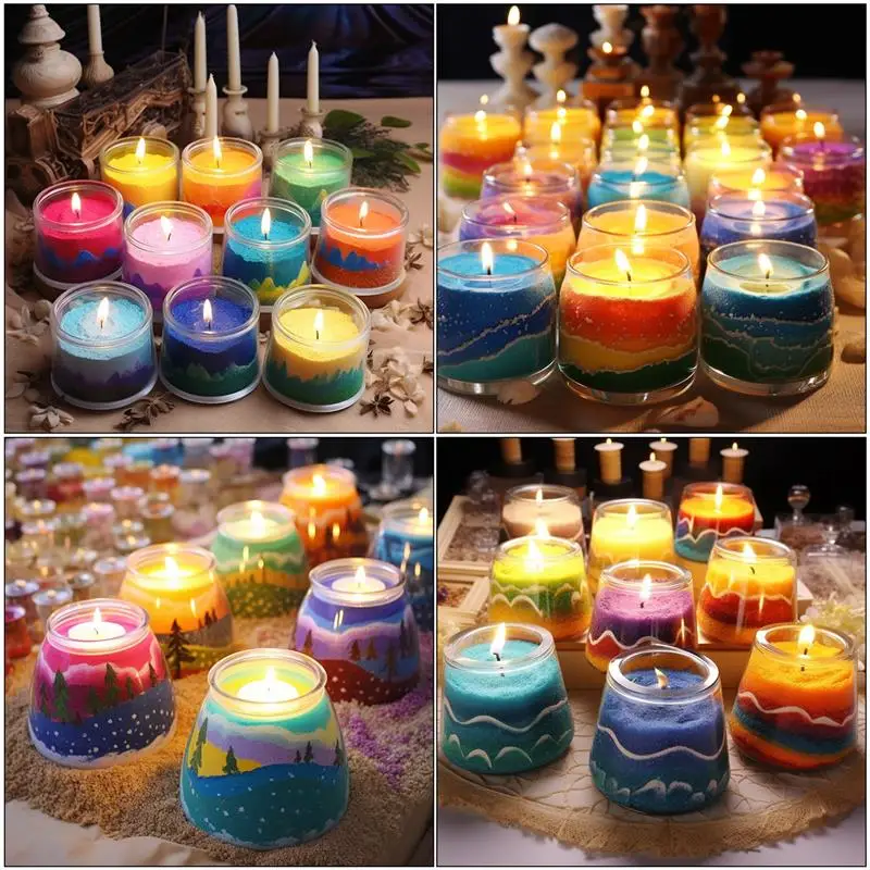 10-1000g White Colorful Granular Pearl Wax DIY Candle Making Materials Sand Painting Crafts Supplies