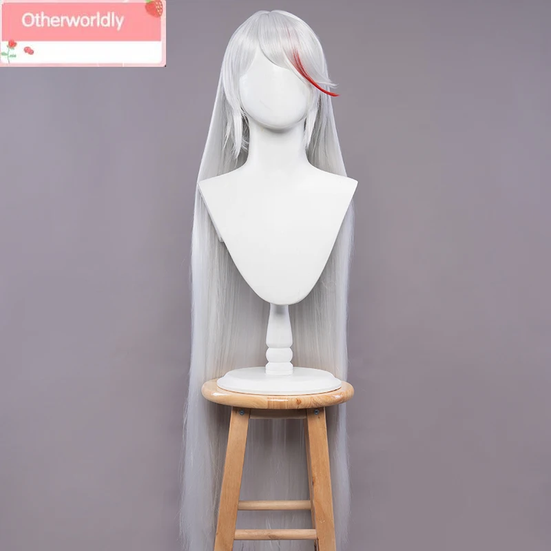 Женский парик для косплея серебристо-серый термостойкий длиной 110 см