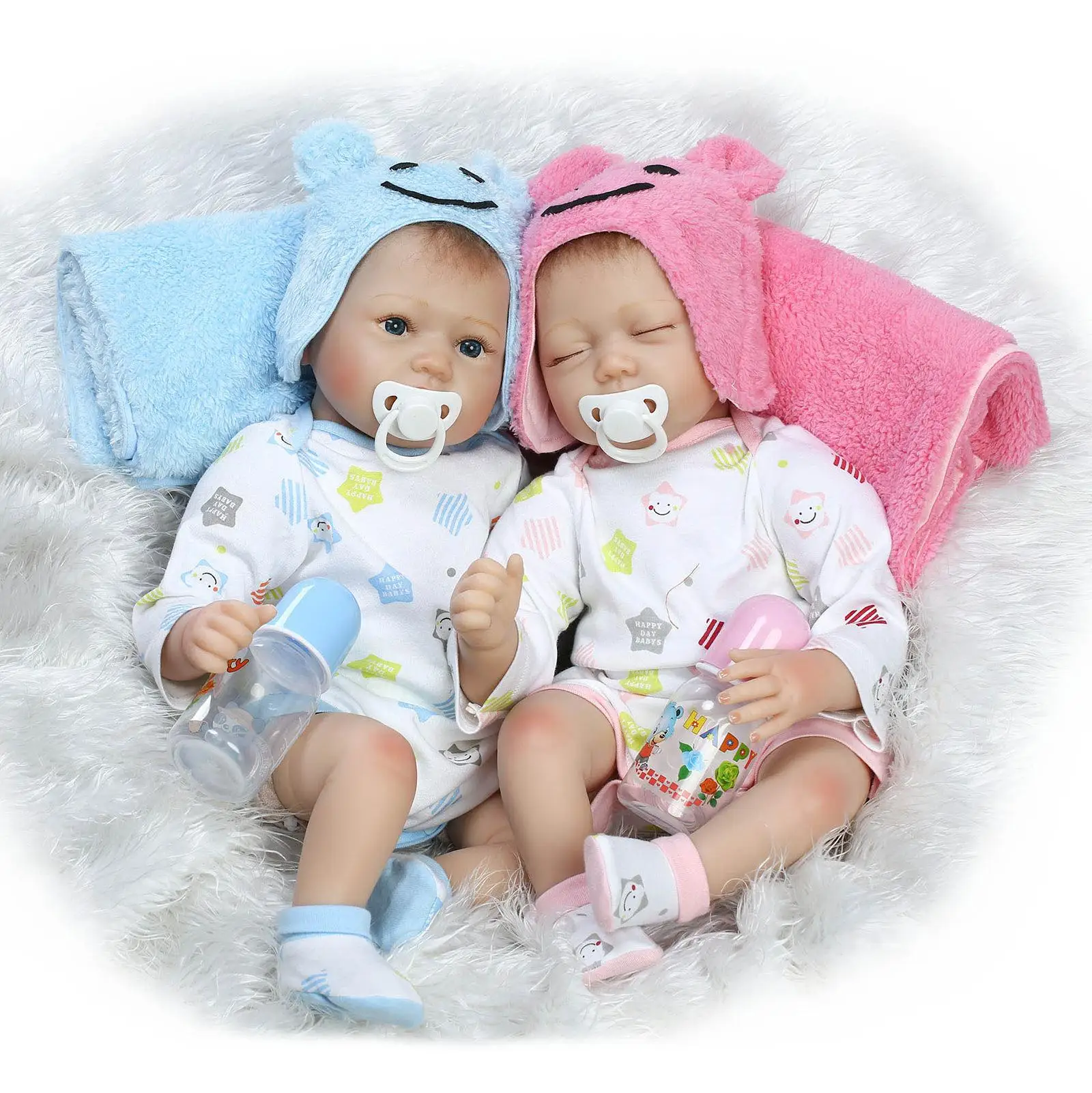 

55cm Reborn Toddler Popular Maddie Cute Twins Baby Doll Soft Cuddle Body High Quality Handmade Doll