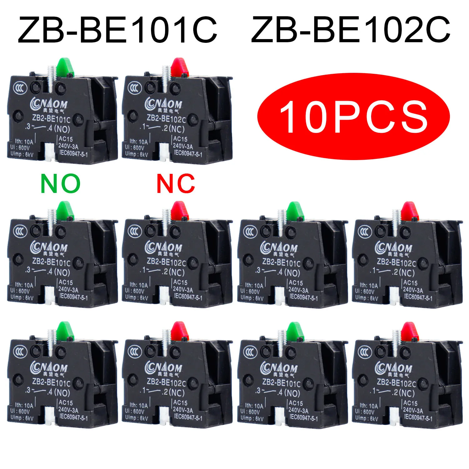 

Переключатель кнопки ZB2-BE101C 10A