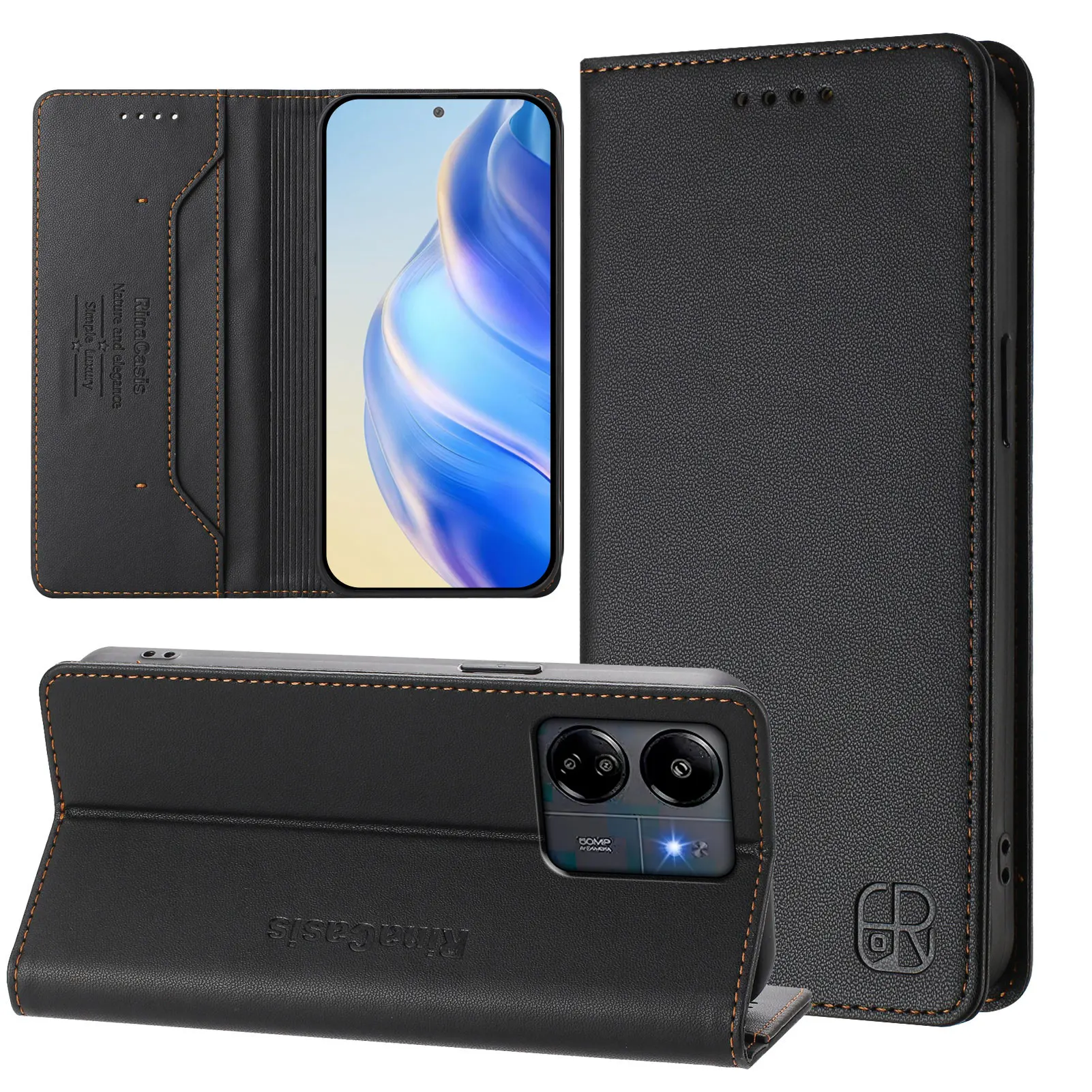 Кожаный чехол-книжка с магнитным кошельком для Redmi 15c 15 14c 13c 13 12c 12 10A 10 9 8A 7 Redmi K70 K60 K50 K40 A5 A3X A3 (art.: 3920d3e7bf2a4) - 3920d3e7bf2a4