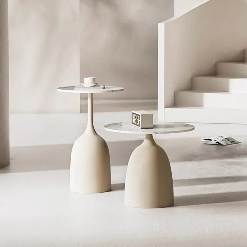 Белый журнальный столик для гостиной современный дизайн домашний