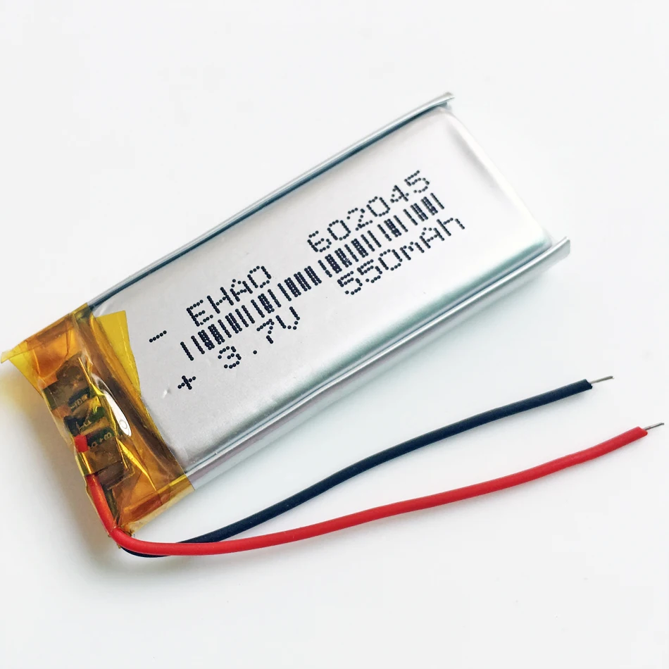 Фото Аккумулятор LiPo 3.7V 550mAh 602045 для умных часов, браслетов, MP3-плееров, GPS-навигаторов, гарнитур, камер №2