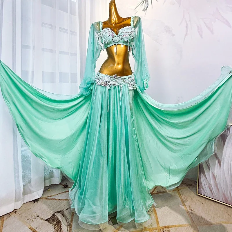 Женский бюстгальтер на заказ + атласная длинная юбка комплект из 2 предметов для