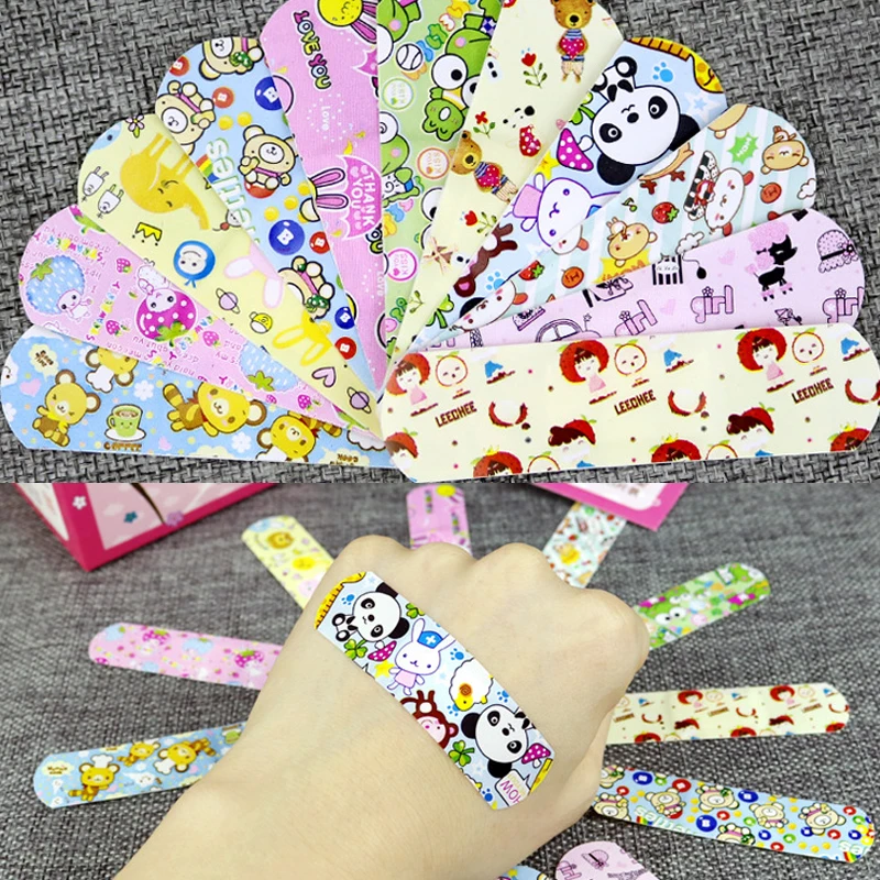 50 шт. детей Dreathable Водонепроницаемый рану пластырь водостойкая повязка с милым мультипликационным принтом бактерицидный лейкопластырь гемостатический клеевой медицинский лейкопластырь