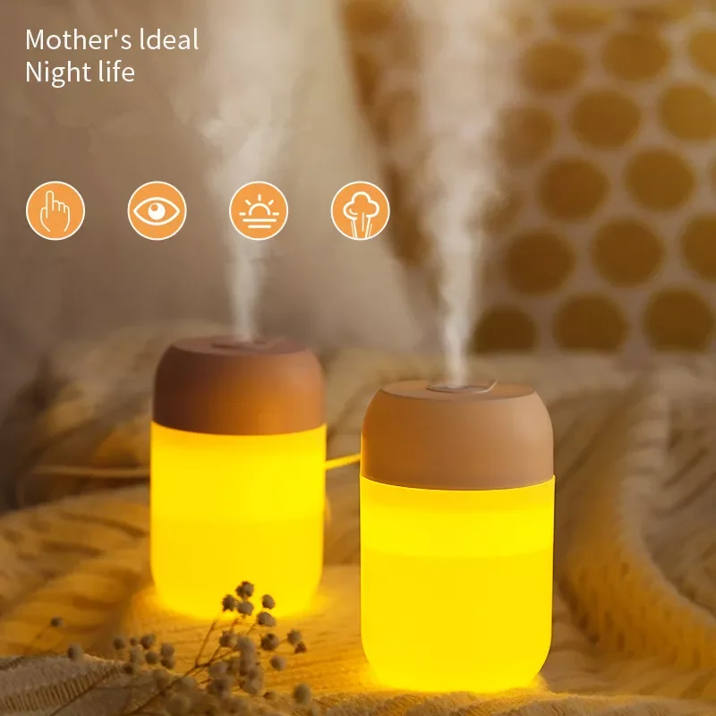 

Air Humidifier USB Ultrasonic LED Lamp Mini Essential Oil Diffuser Car Purifier Aroma Anion Mist Maker With Romantic Light