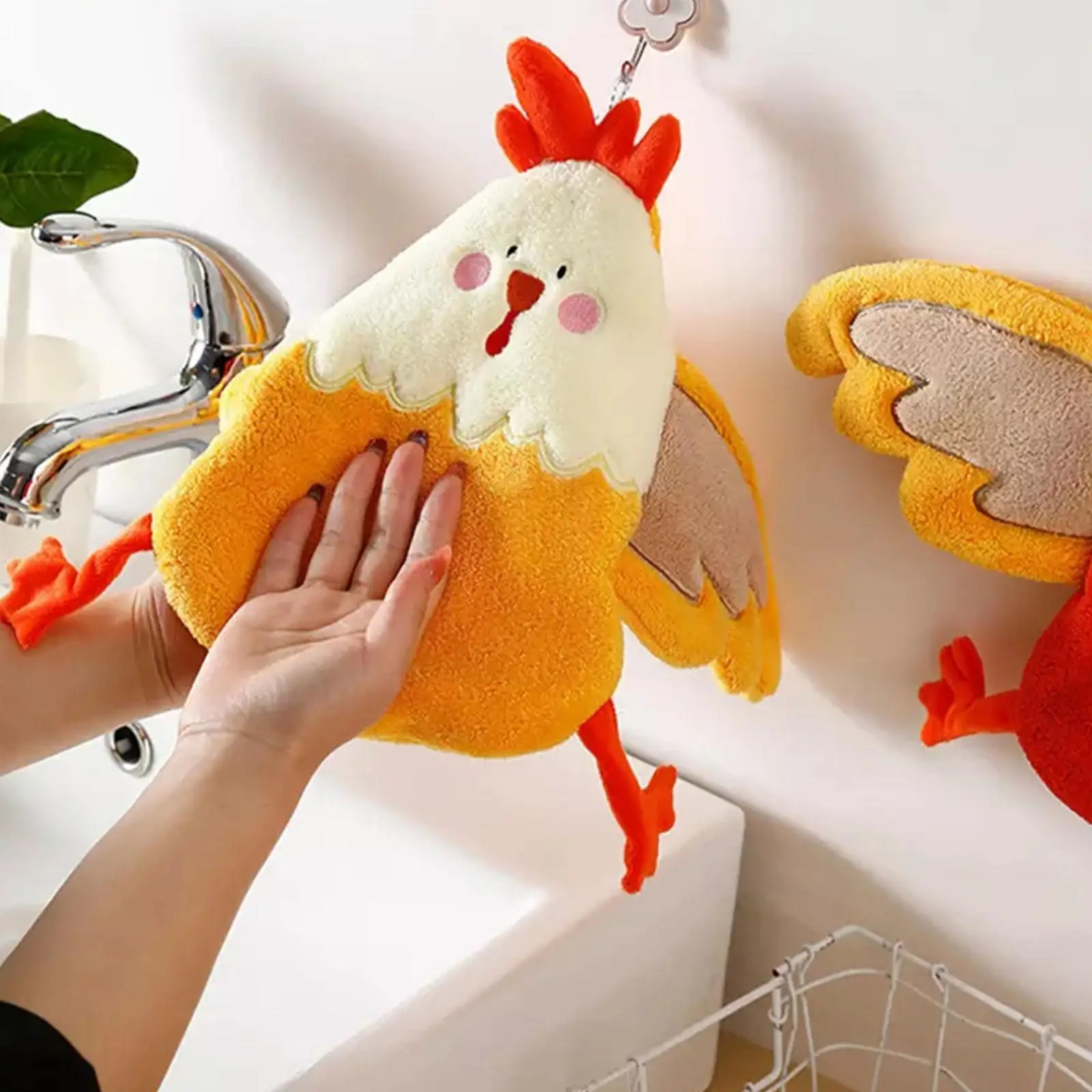 

New Chicken Hand Towel Children's Handkerchief Kitchen Strong Towel Hand Water Thickened Dry Cloth Absorption Hands H2C9