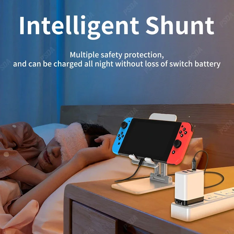 PSDA 3D UV Switch Dock 65W GaN USB C charger Power 4K HD-compatible Portable Docking station for Nintendo Switch Laptop iPad