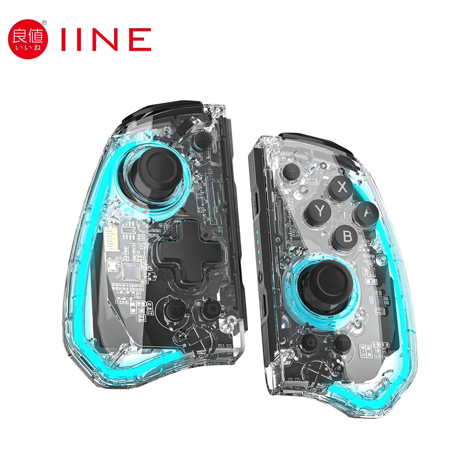IINE Elite Plus Joypad ALPS Analog Stick No Deadzone Drifting с подсветкой совместимый Switch/Lite/OLED Wireless Bluetooth