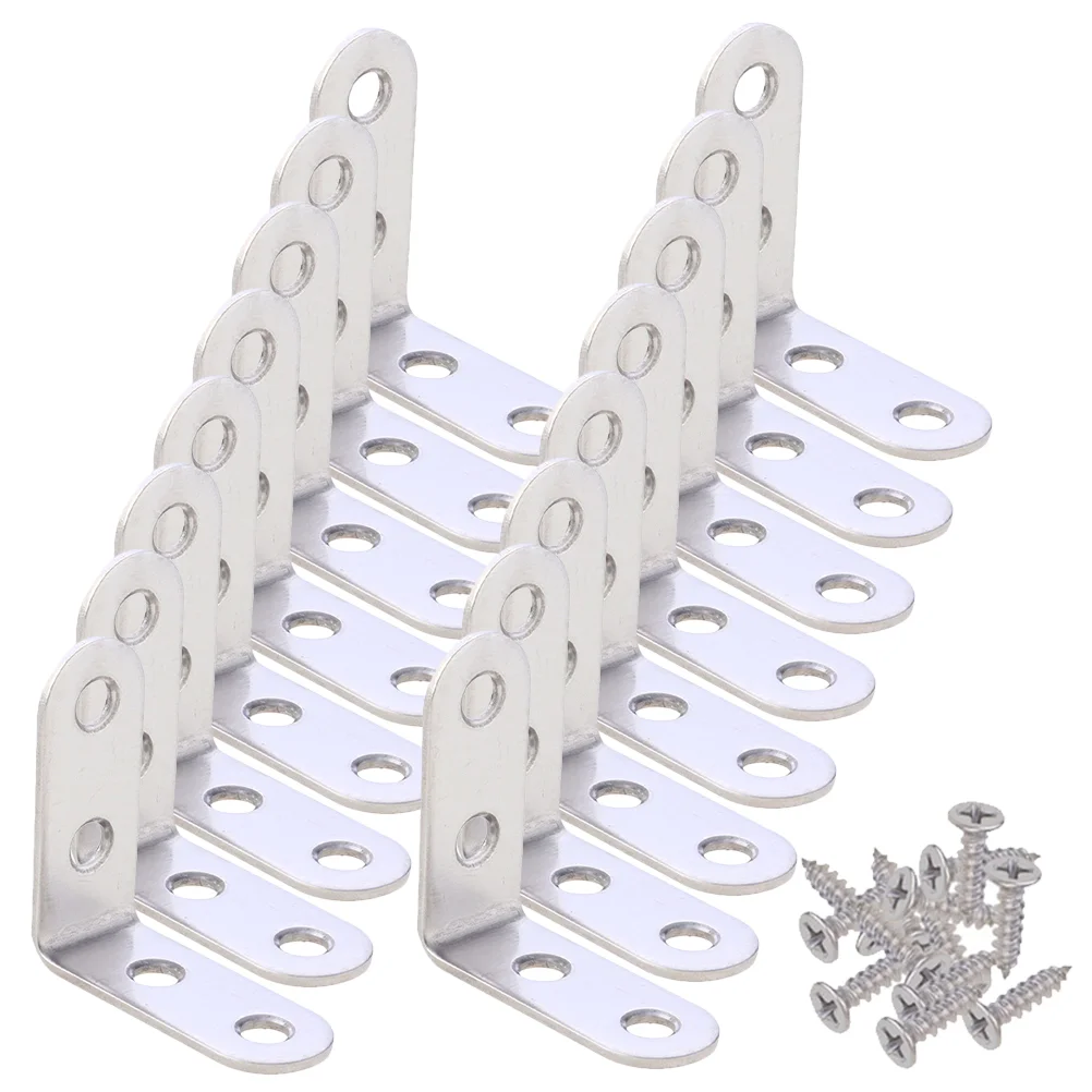 

16 Pcs Stainless Steel Shelves L Bracket Black Shelf Brackets Joint Right Angle Bracket Cabinet Shelf Brackets Corner Brackets
