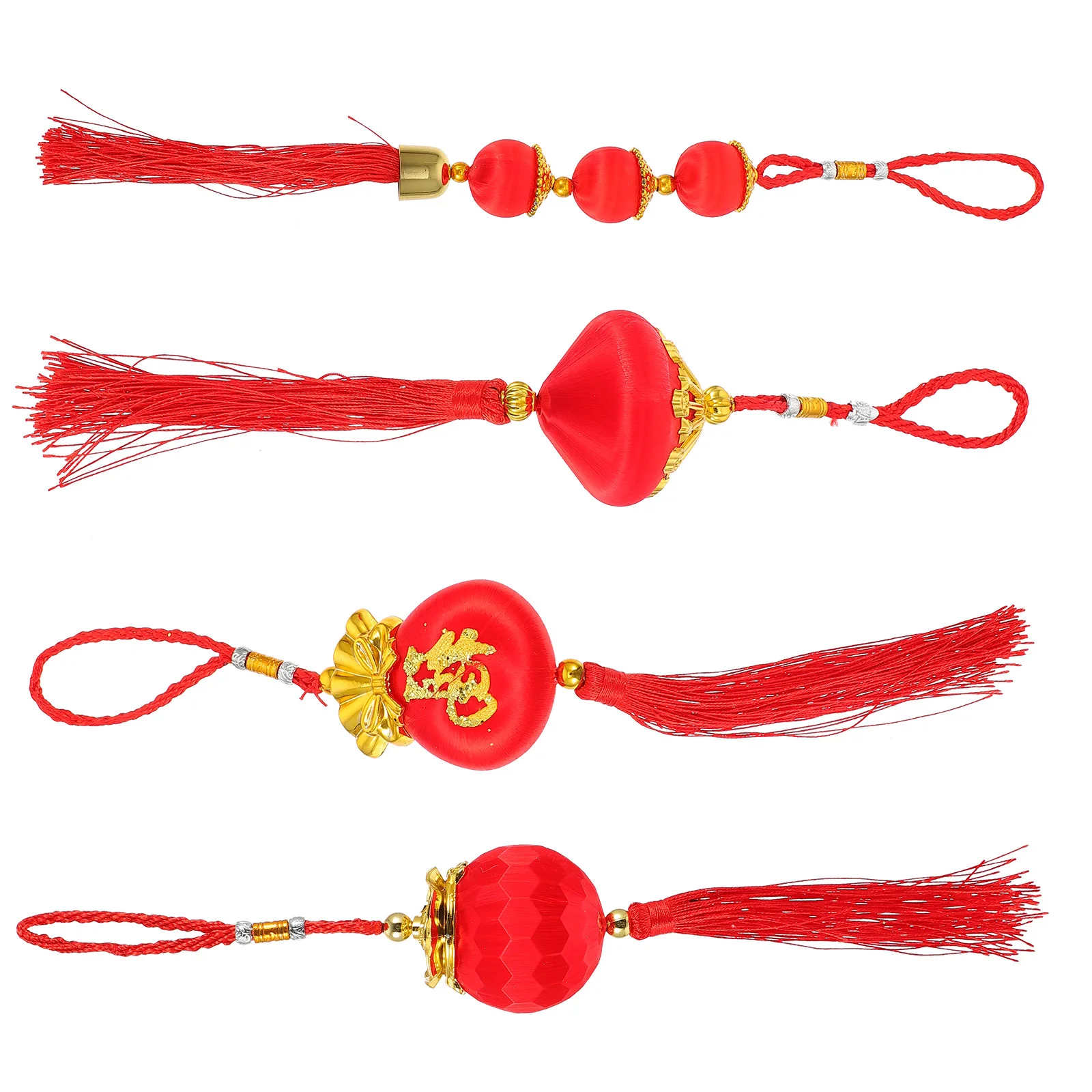

4pcs Chinese New Year Decorations Chinese Lantern Pendants Red Lantern Hangings