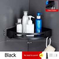 triangle towel shower storage rack black corner shelves wall mounted aluminum shampoo holder no drill bathroom shelf organizer