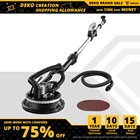 DEKO DKWP180CDG 750 Вт складной выдвижной шлифовальный станок для гипсокартона с наждачной бумагой, светодиодсветильник кой и пылезащитным мешком