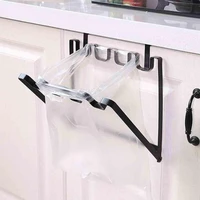 yunexpress hanging kitchen cabinet door trash rack towel storage garbage rag bags holder