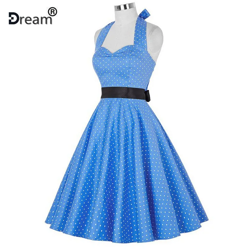 Женское винтажное платье в горошек черное белый горох с пышной юбкой качели