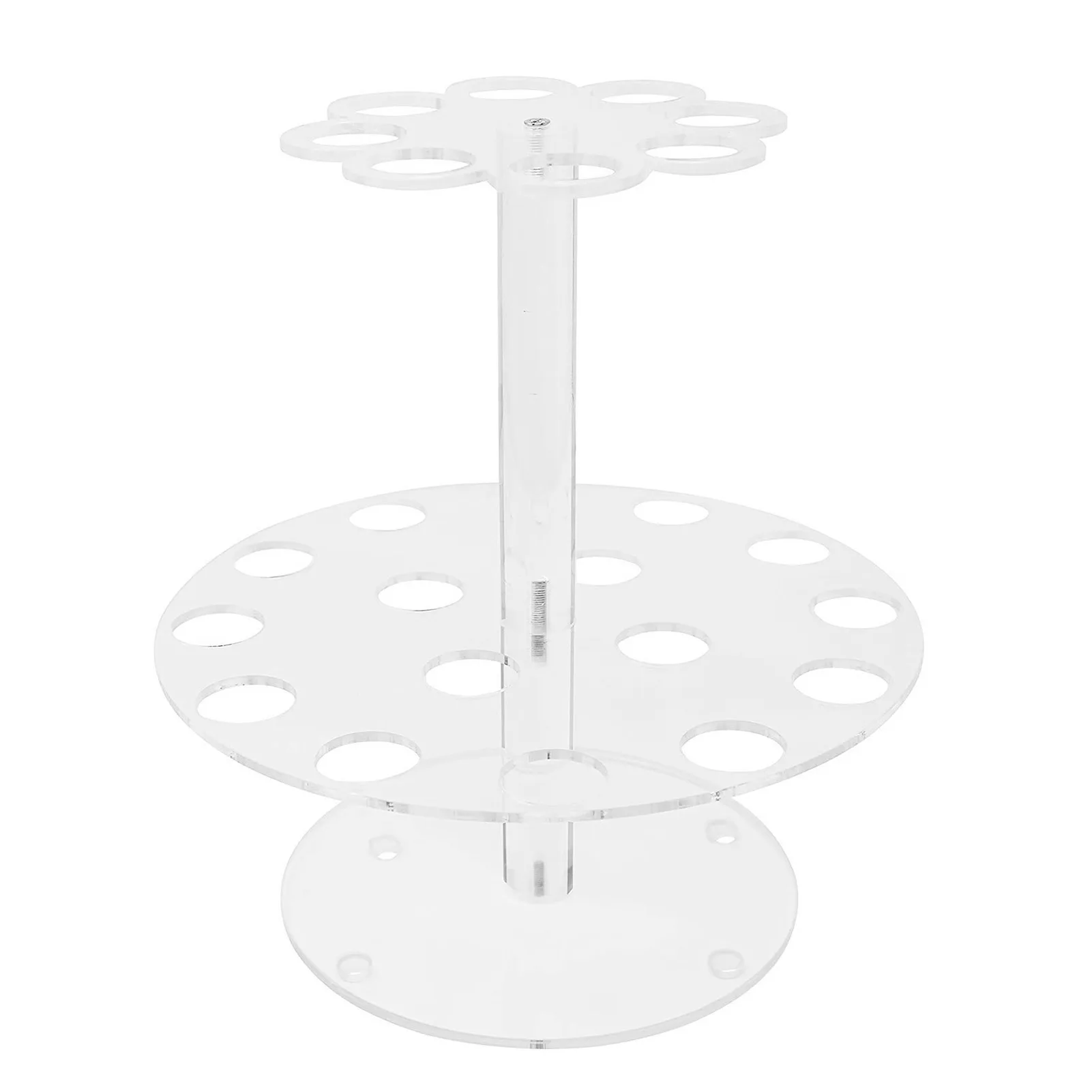 

Acrylic Ice Cream Holder Clear 24 Holes Food Stand 24-Cavity Round Acrylic Cone Stand Baby Showers Birthday Parties Weddings