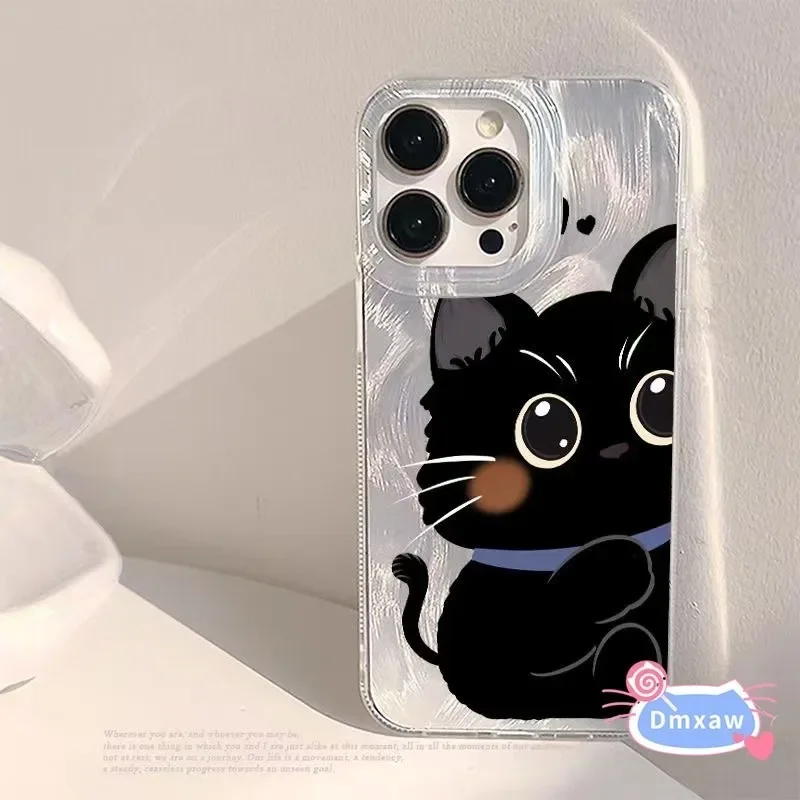 Мягкий чехол с мультяшным черным котом для Tecno Spark 20 Pro Plus 20C 10 10C 9 8C 5 4 Go Camon 30 19 16s 15 AIR