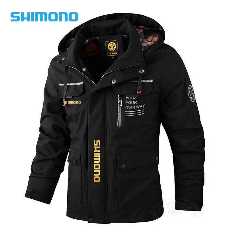 

Новинка 2023, осенне-зимняя мужская куртка для отдыха, рыбалки, пальто, уличное Спортивное ветрозащитное водонепроницаемое пальто, куртка с капюшоном, Мужское пальто