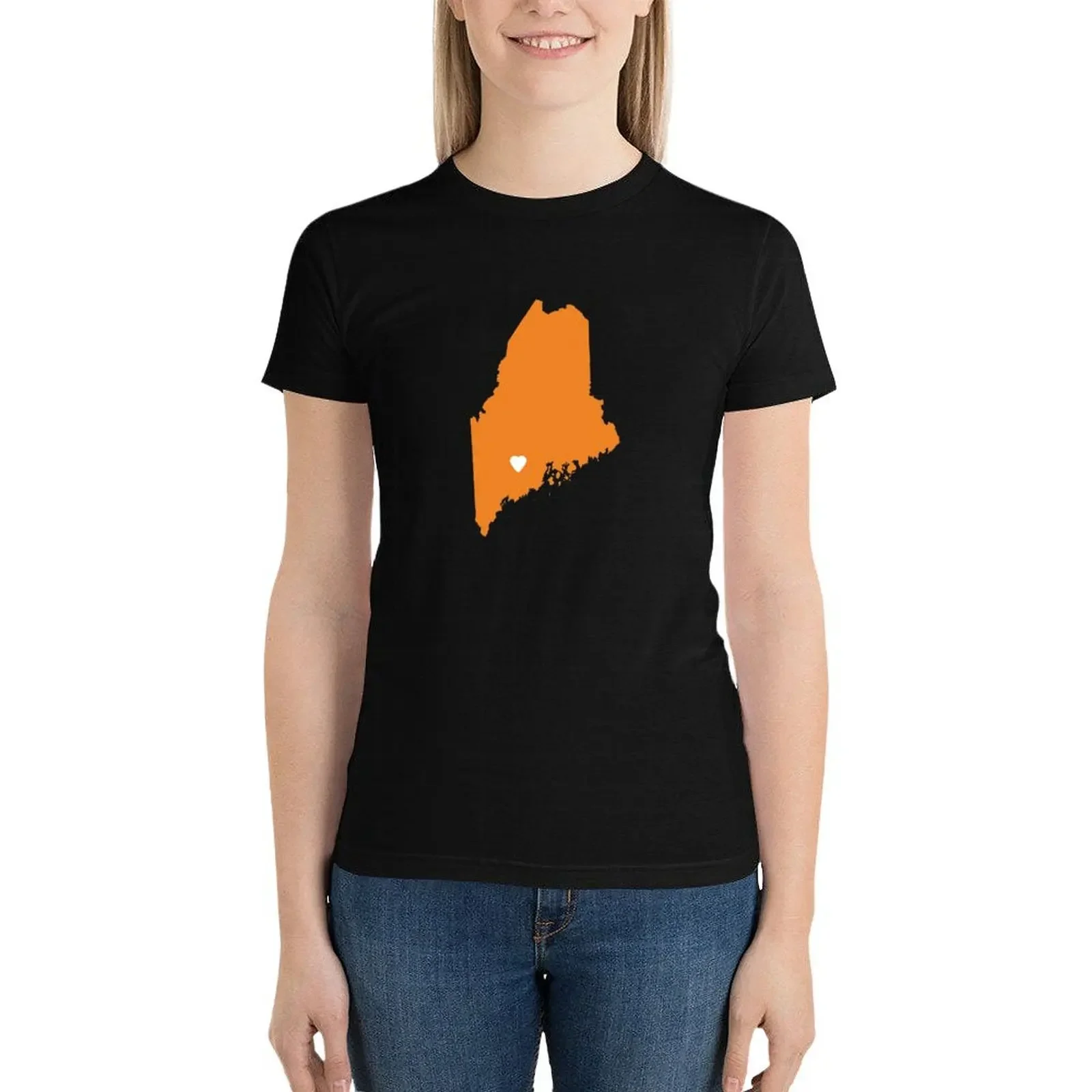 Футболка Maine Love in Orange летние топы летний топ женский