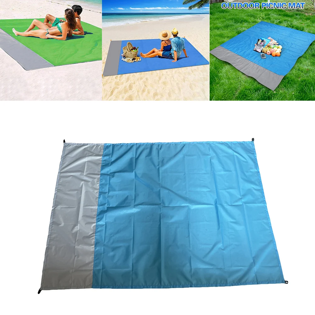 

200*140CM Sand Proof Beach Mat Anti Sand Beach Blanket Pocket Picnic Free Picnic Blanket Outdoor Folding Cover Bedding Hot Sale