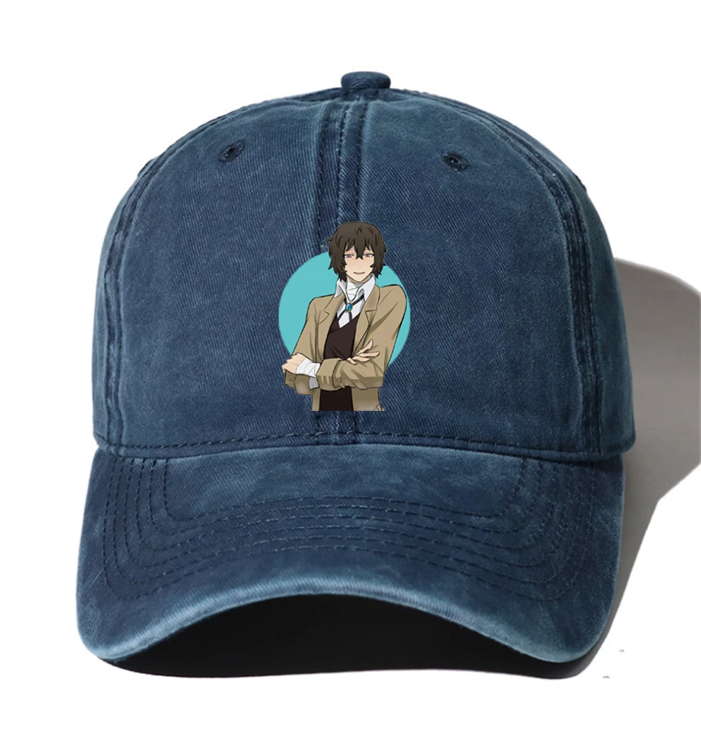 

Teenagers Cartoon Denim Baseball Cap Hats Men Women Cowboy Hats Bone Summer Autumn Hip Hop Cap for anime Bungo Stray Dogs
