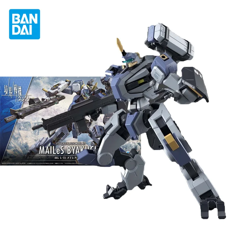 

Bandai Original GUNDAM HG 1/72 Anime Action Figure MAILES BYAKUCHI Assembly Model Toys Model Ornaments Gifts for kids