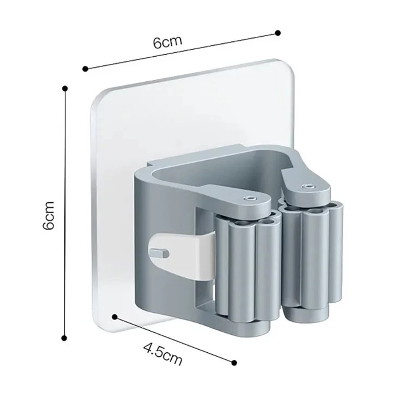 4 шт. настенный пластиковый крепежный зажим для швабры крючок без перфорации