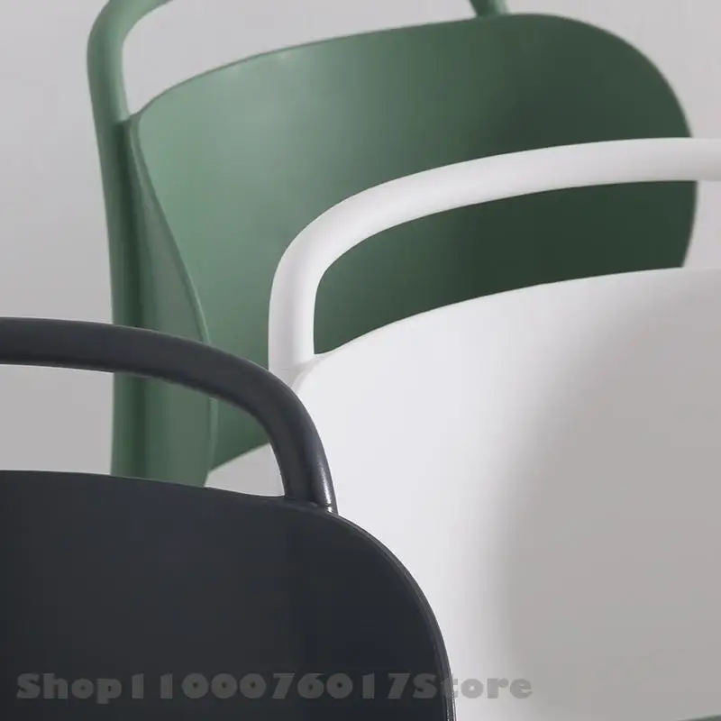 Nordic Plastic Chair Backrest Thickened Modern Restaurant Casual Fashion Single Household Dining Stackable |