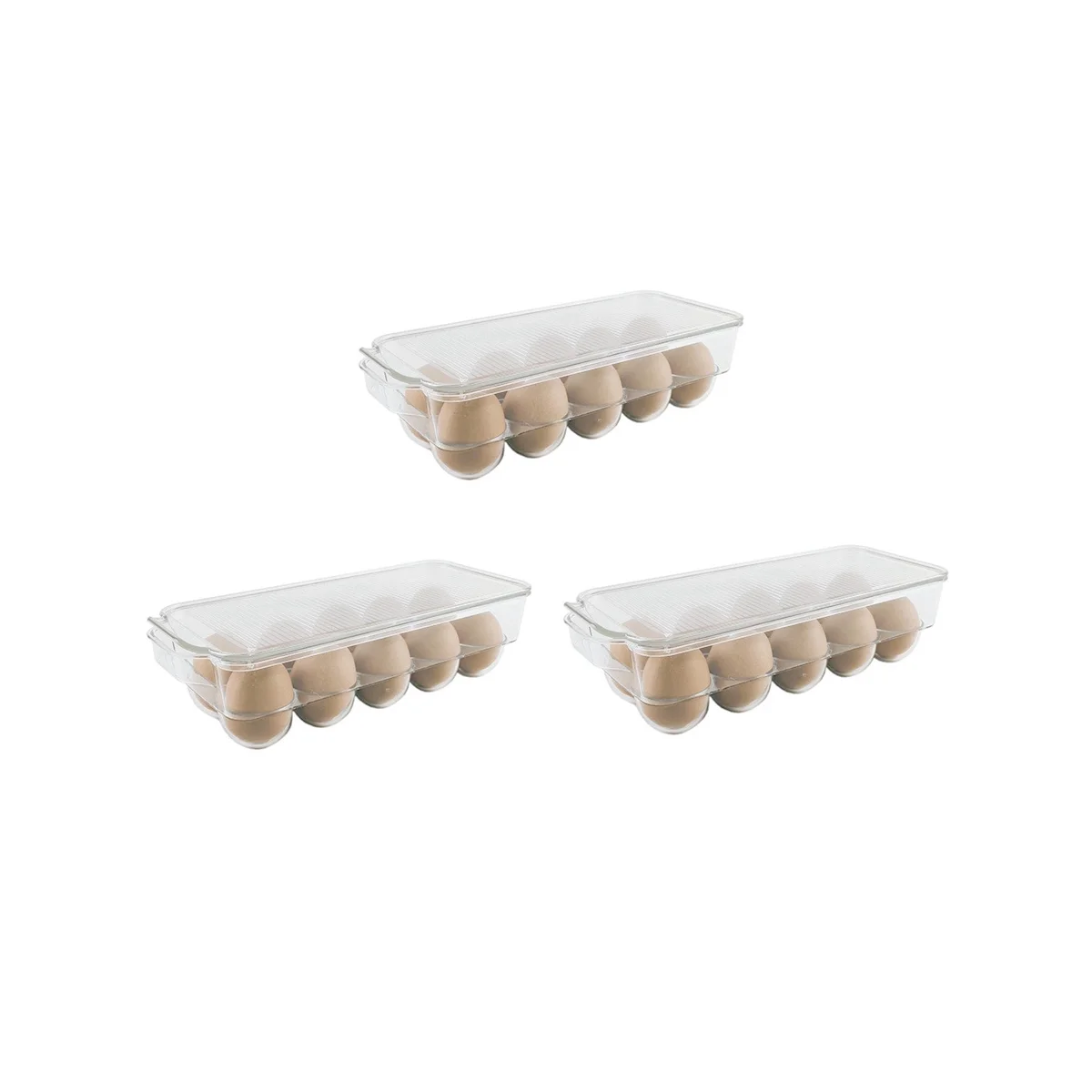 

30 держатель для яиц, контейнер для хранения в холодильнике, контейнер для яиц, поднос с крышкой для кухни, организатор утвари 3 упаковки (прозрачный)