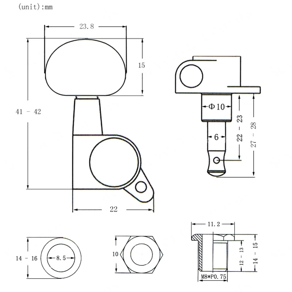 

6Pcs Guitar Tuning Peg 3L3R6R6L Fully Enclosed Locking Tuning Pegs Tuner For Electric Acoustic Guitar Gold-Plated 3 Machine Head