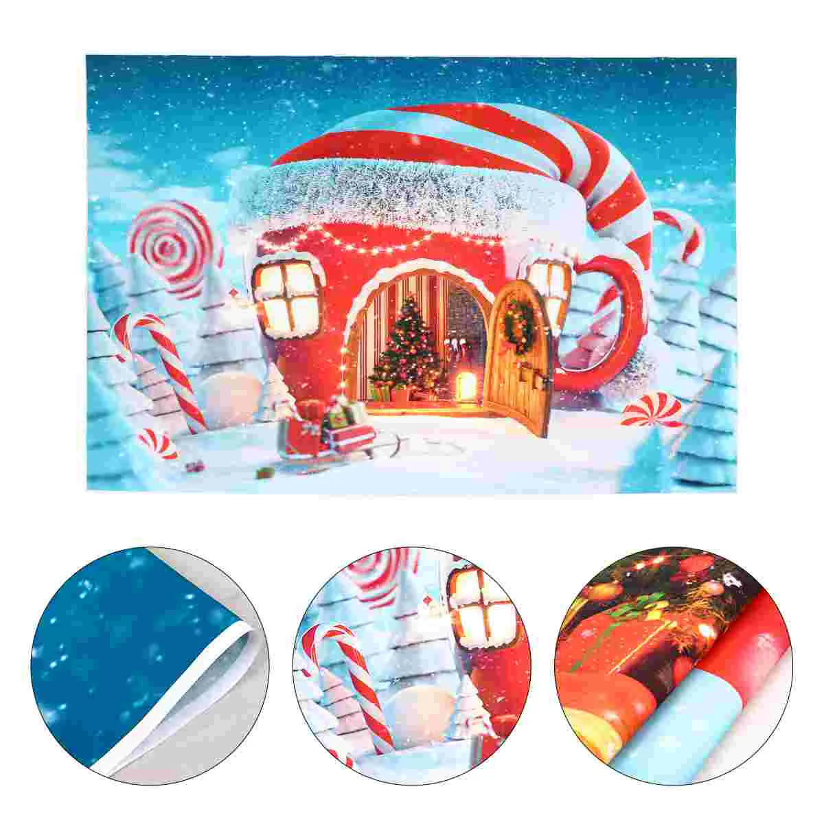 

1pc Xmas Wall Tapestry Photo Backdrop Background Cloth Hangings Tapestry