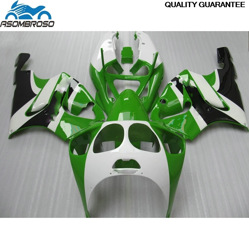 Полный комплект обтекателей для Ninja ZX7R 1996-2003 зелено-белый ZX-7R 96 97 98 99 00 01 02 03 41