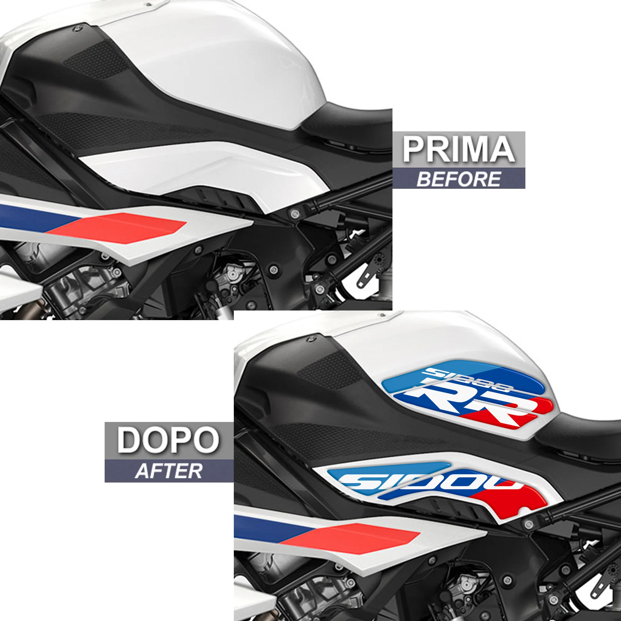 Фото Защитная накладка на бак для S1000RR S1000R S 1000 R RR S1000 S1000 M M1000R M1000RR, комплект 3D-наклеек-декалей, 2021-2025 №3